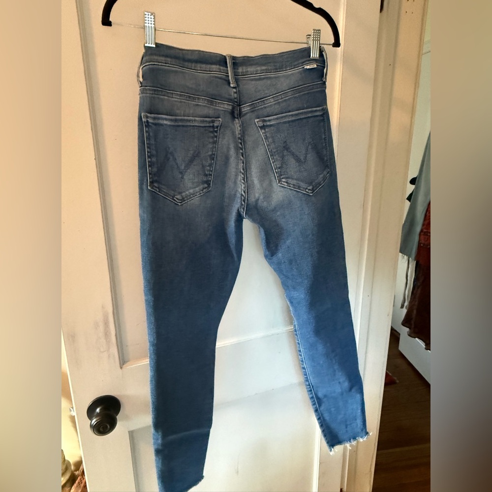 Mother Denim Stunner Zip Ankle Step Fray in Happy Pill - Picture 2 of 4